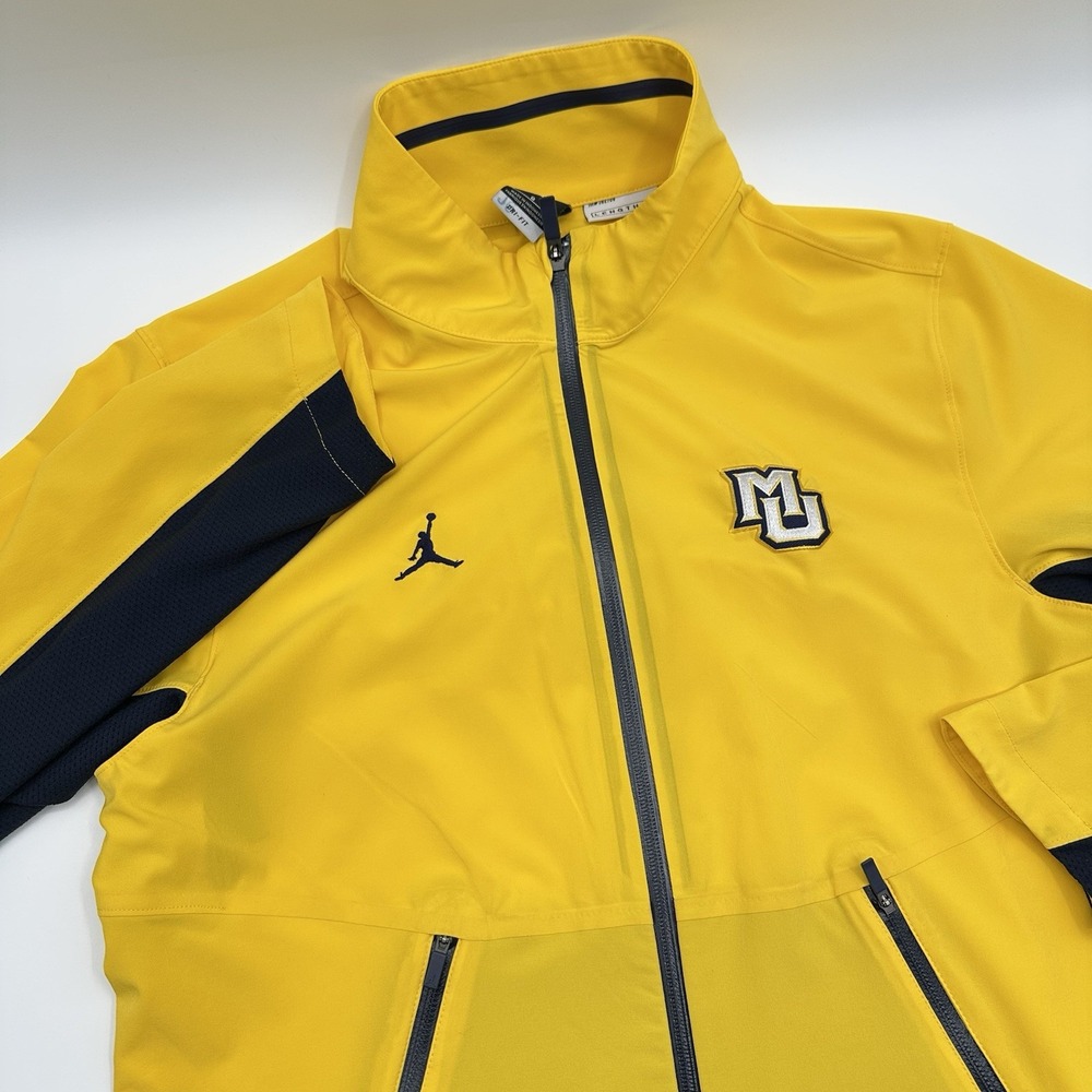 Air Jordan Marquette Golden Full Zip-Up Sideline Jacket Mens Large Dri-FIT‎ Gold - Picture 6 of 13